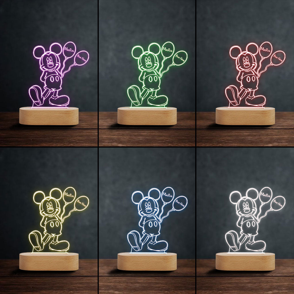 Personalized Mouse Shaped LED Plaque Light Base Gift for Kids Shaped Plaque Light Base GradoCreations