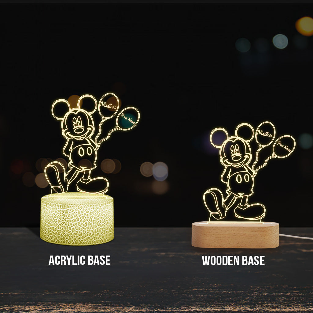 Personalized Mouse Shaped LED Plaque Light Base Gift for Kids Shaped Plaque Light Base GradoCreations