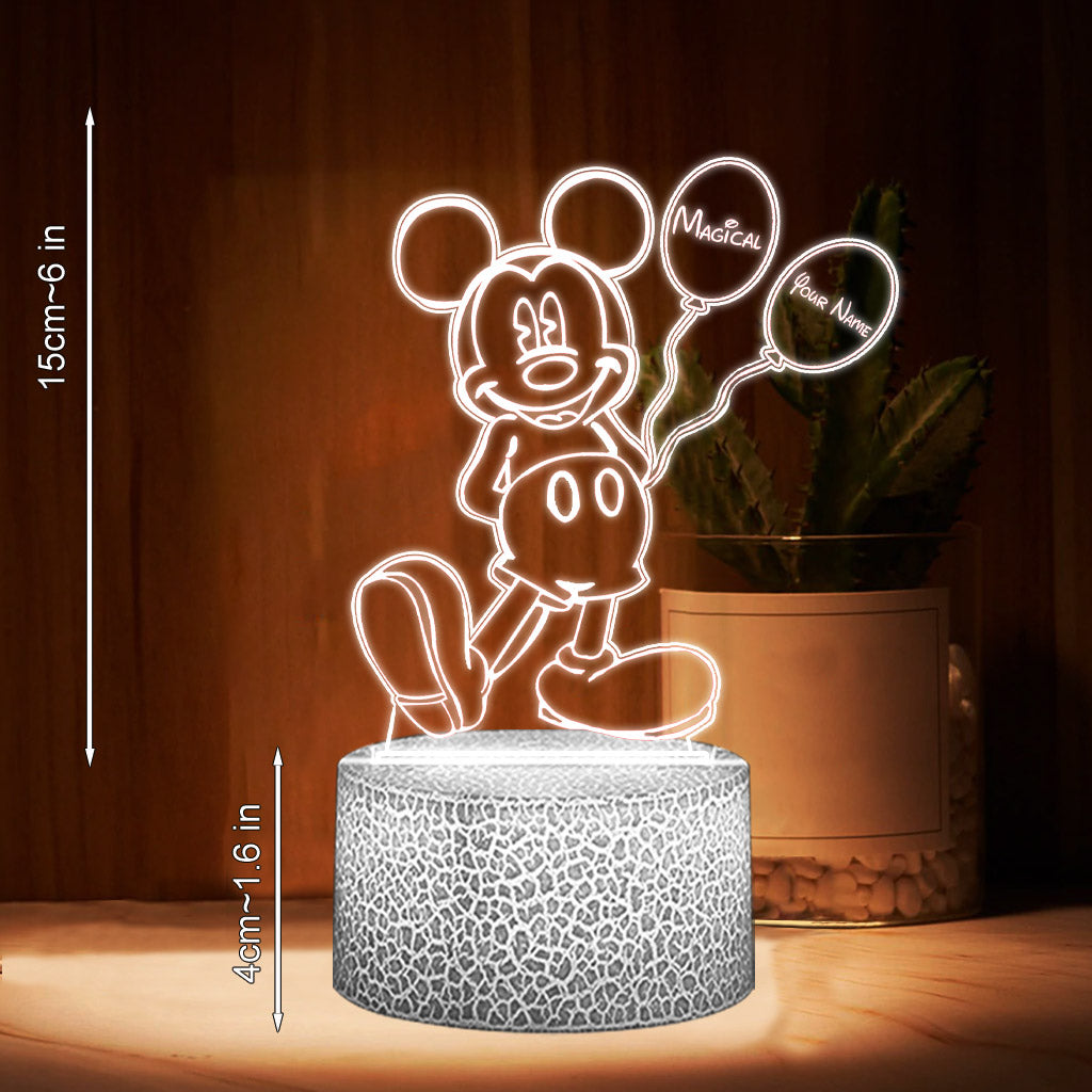 Personalized Mouse Shaped LED Plaque Light Base Gift for Kids Shaped Plaque Light Base GradoCreations