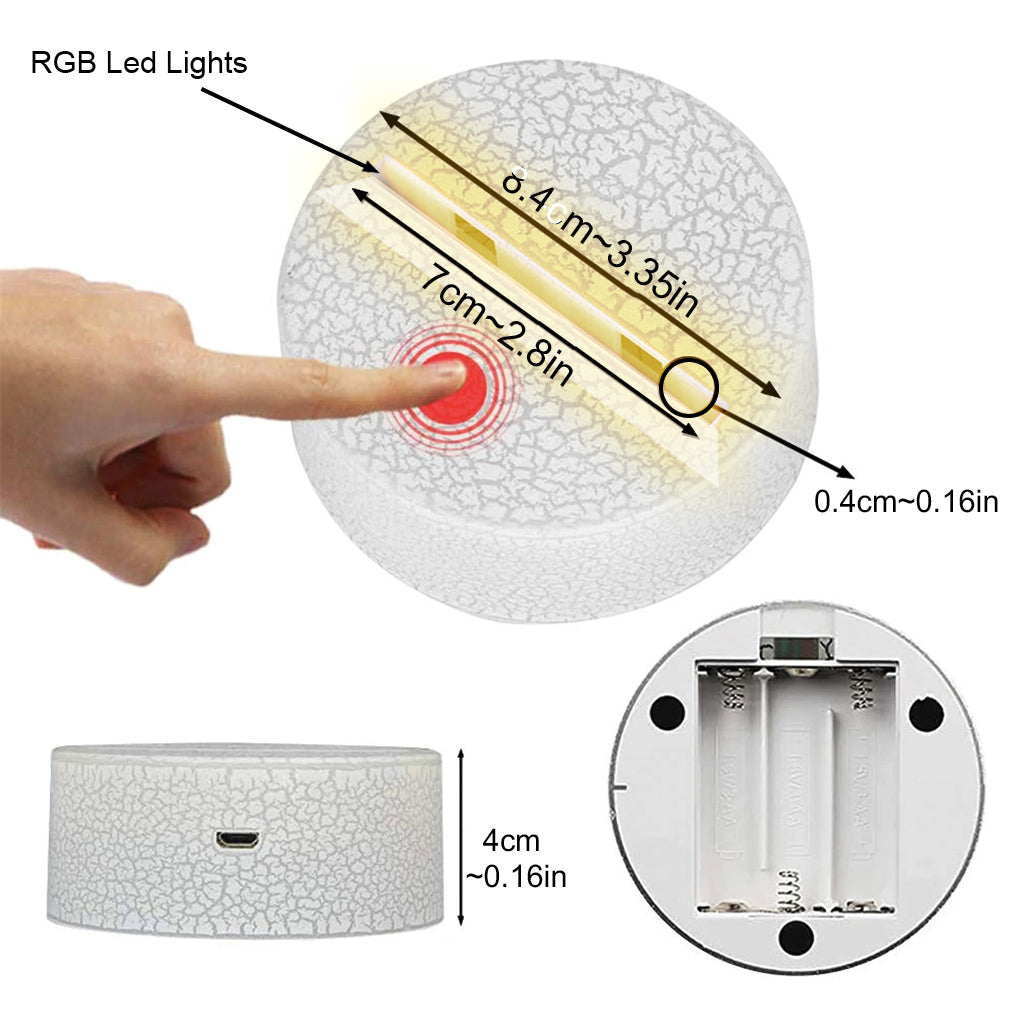 Personalized Mouse Shaped LED Plaque Light Base Gift for Kids Shaped Plaque Light Base GradoCreations