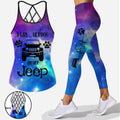 Personalized Dog and Jeep Themed Tank Top & Leggings Set Cross Tank Top & Leggings GradoCreations