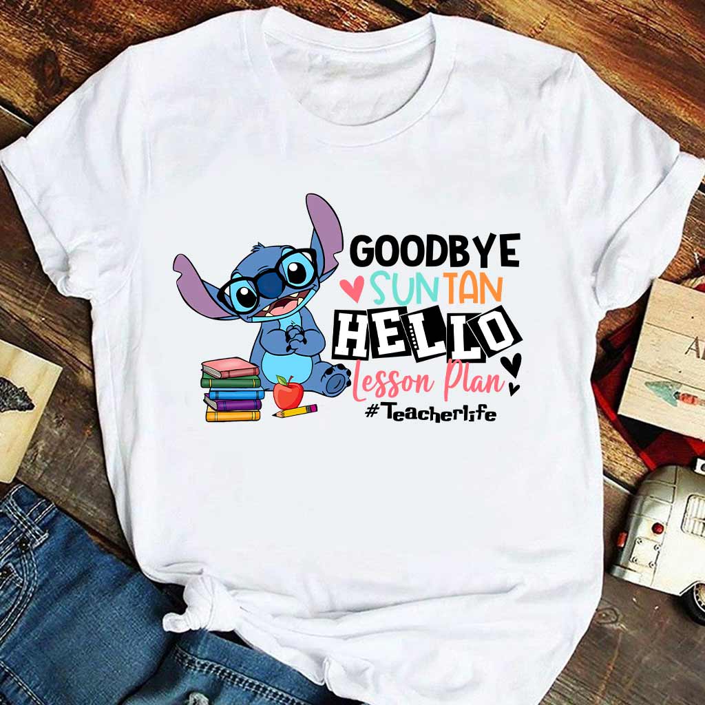 Personalized Teacher T-shirt & Hoodie Goodbye Suntan Lesson Plan Gift T-shirt & Hoodie GradoCreations