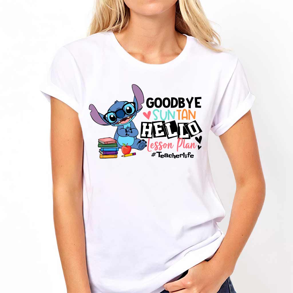 Personalized Teacher T-shirt & Hoodie Goodbye Suntan Lesson Plan Gift T-shirt & Hoodie GradoCreations