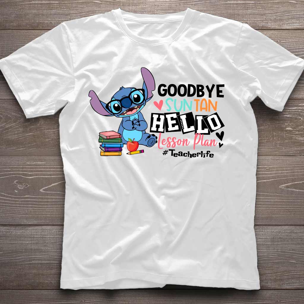 Personalized Teacher T-shirt & Hoodie Goodbye Suntan Lesson Plan Gift T-shirt & Hoodie GradoCreations