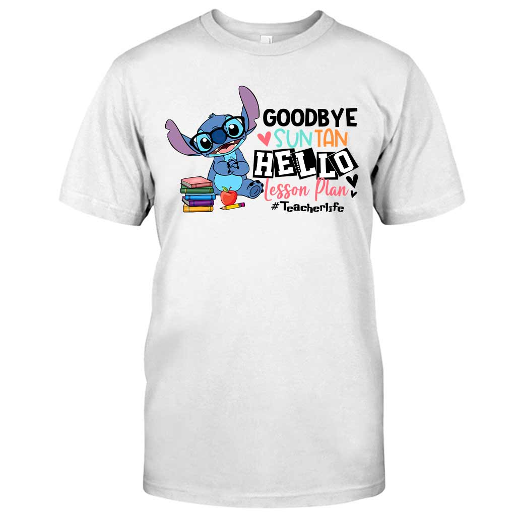 Personalized Teacher T-shirt & Hoodie Goodbye Suntan Lesson Plan Gift T-shirt & Hoodie GradoCreations