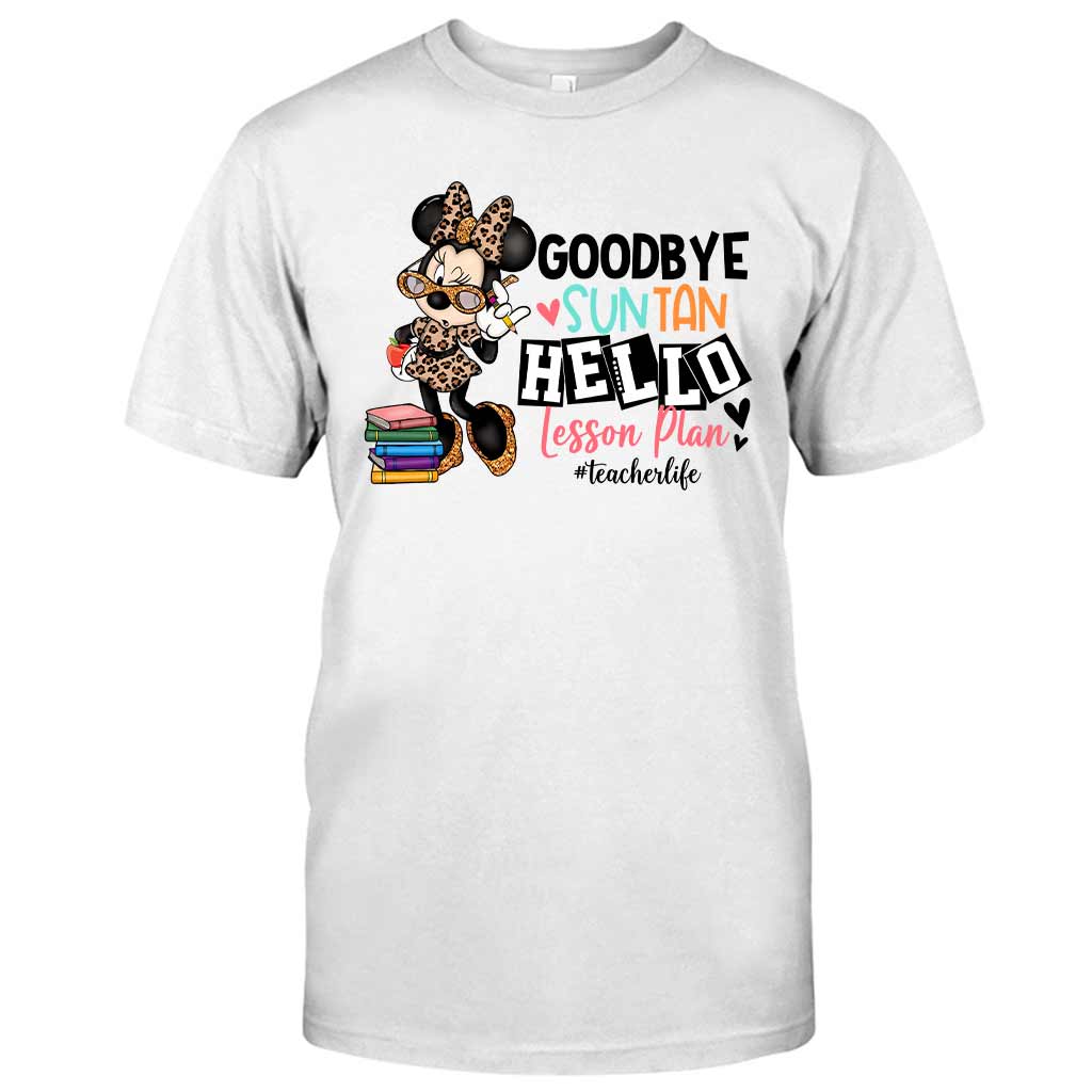 Personalized Teacher T-Shirt and Hoodie Goodbye Suntan Hello Lesson Plan Gift T-shirt & Hoodie GradoCreations