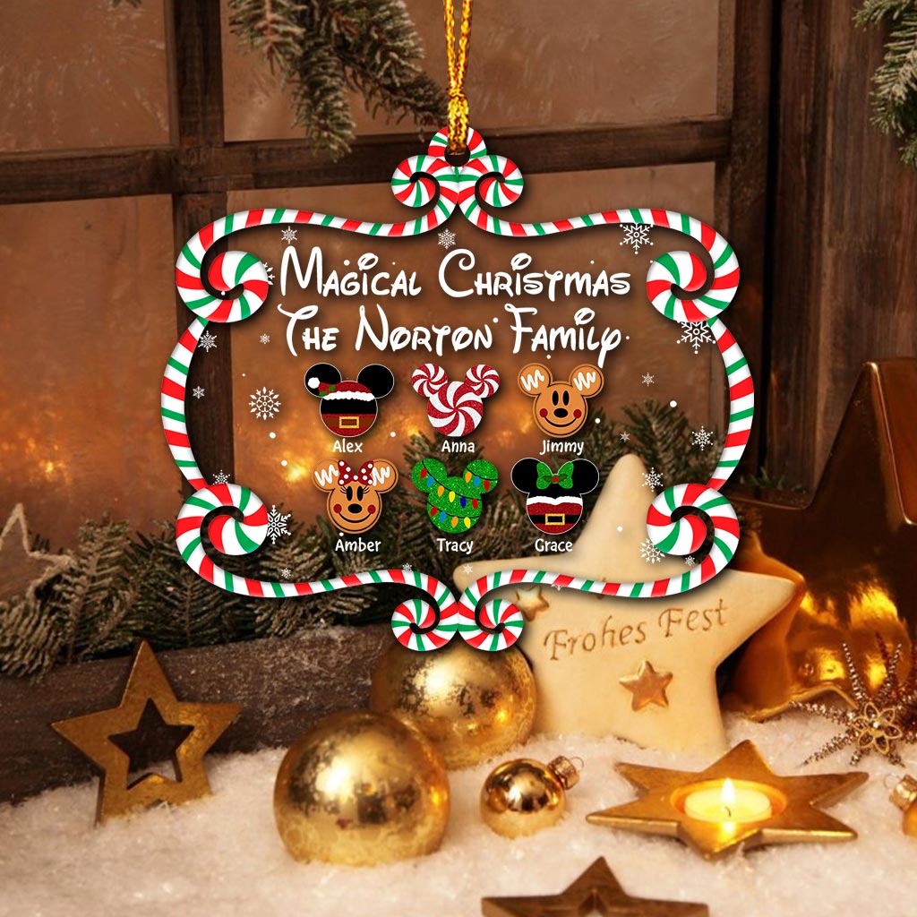 Personalized Christmas Family Ornament Custom Name Gift Ornament GradoCreations