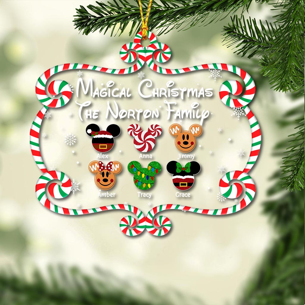 Personalized Christmas Family Ornament Custom Name Gift Ornament GradoCreations