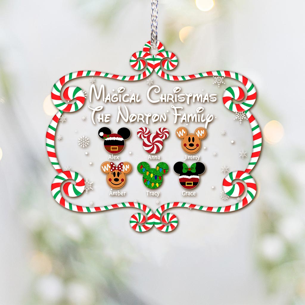 Personalized Christmas Family Ornament Custom Name Gift Ornament GradoCreations