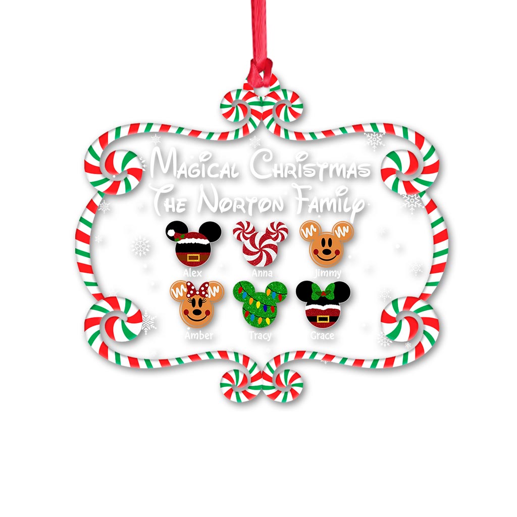 Personalized Christmas Family Ornament Custom Name Gift Ornament GradoCreations