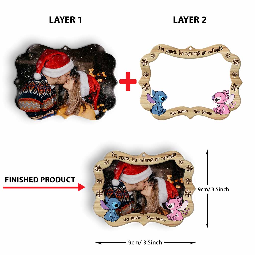Personalized Ohana Layered Wood Ornament Custom Names Gift for Christmas Layered Wood Ornament GradoCreations
