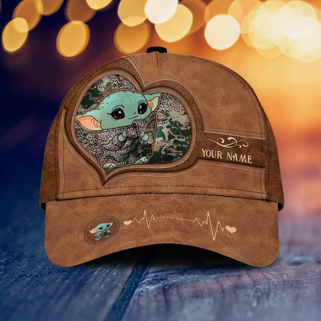 Personalized Classic Cap Cute Baby Yoda Custom Name Gift for Kids Classic Cap GradoCreations