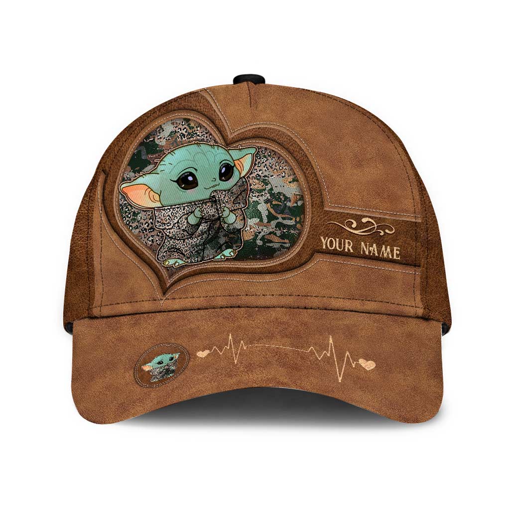 Personalized Classic Cap Cute Baby Yoda Custom Name Gift for Kids Classic Cap GradoCreations