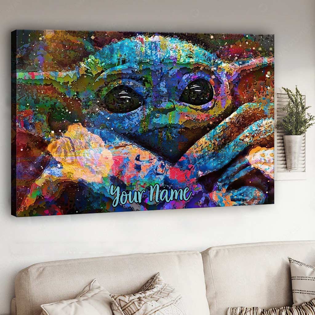 Personalized Cute Baby Canvas Print Custom Name Gift for Baby Shower Canvas and Poster GradoCreations