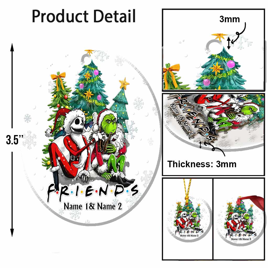 Personalized Nightmare Before Christmas Ornament Custom Name Gift for Friends Ornament GradoCreations