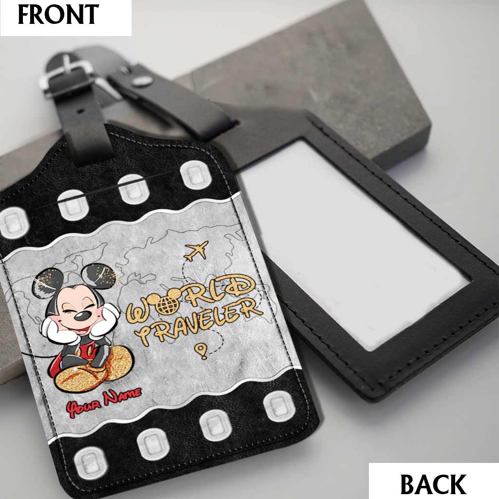 Personalized Leather Luggage Tag Travel Gift for Kids Leather Luggage Tag GradoCreations