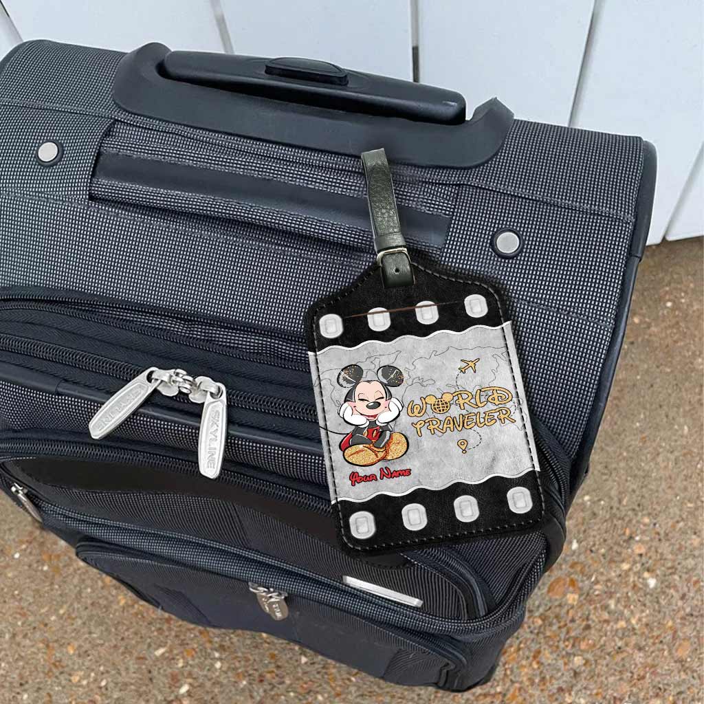 Personalized Leather Luggage Tag Travel Gift for Kids Leather Luggage Tag GradoCreations