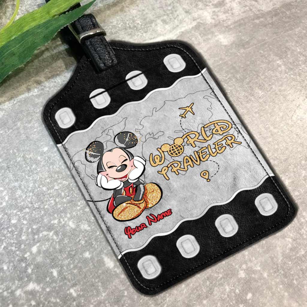 Personalized Leather Luggage Tag Travel Gift for Kids Leather Luggage Tag GradoCreations