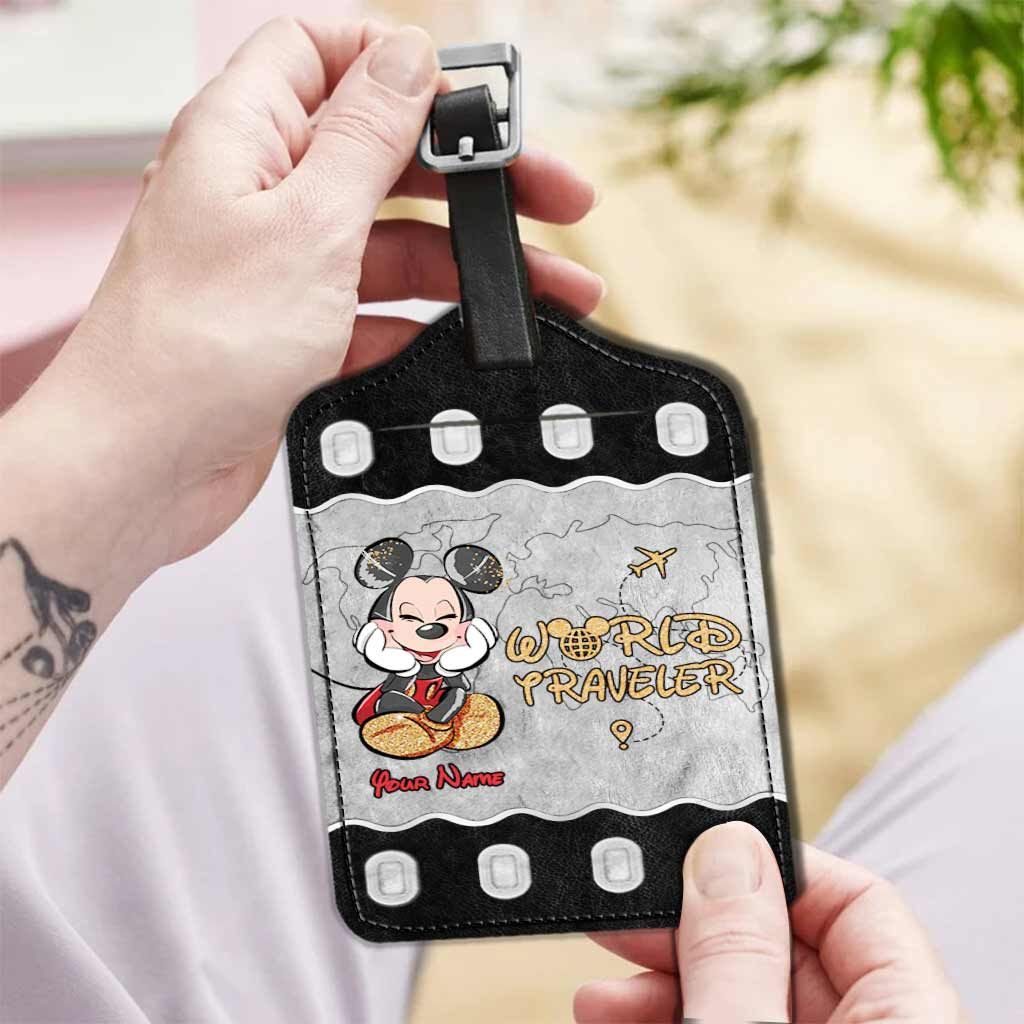 Personalized Leather Luggage Tag Travel Gift for Kids Leather Luggage Tag GradoCreations