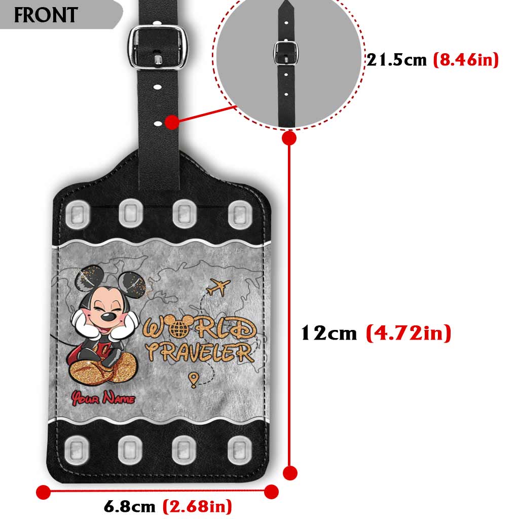 Personalized Leather Luggage Tag Travel Gift for Kids Leather Luggage Tag GradoCreations
