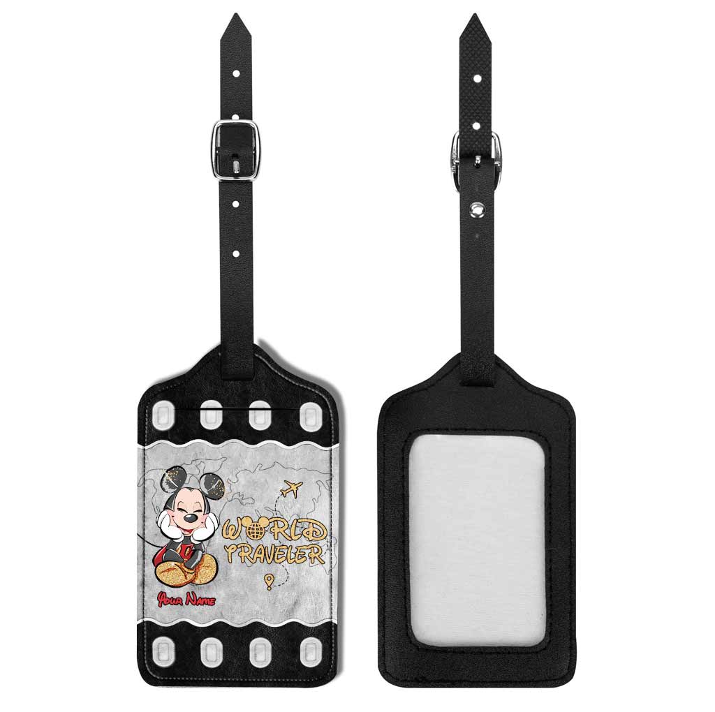 Personalized Leather Luggage Tag Travel Gift for Kids Leather Luggage Tag GradoCreations