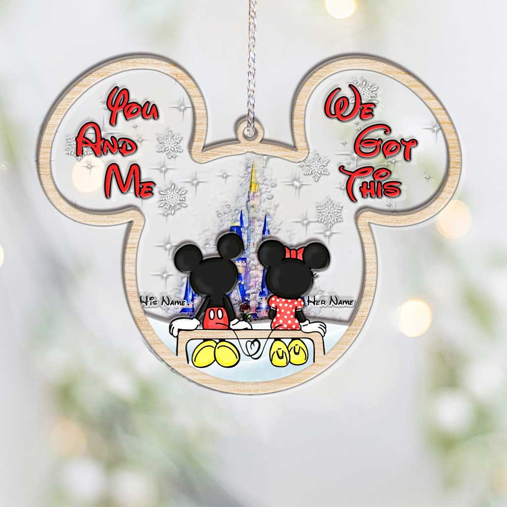 Personalized Christmas Mouse Layers Mix Ornament Custom Names Gift for Couples Layers Mix Ornament GradoCreations