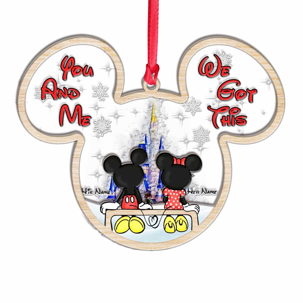 Personalized Christmas Mouse Layers Mix Ornament Custom Names Gift for Couples Layers Mix Ornament GradoCreations