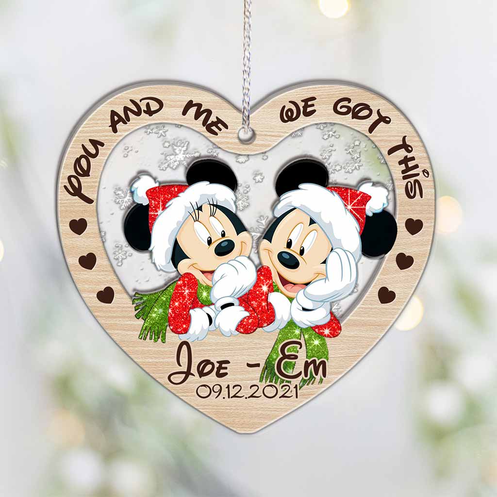 Personalized Christmas Couple Ornament Custom Name Gift Layers Mix Ornament GradoCreations
