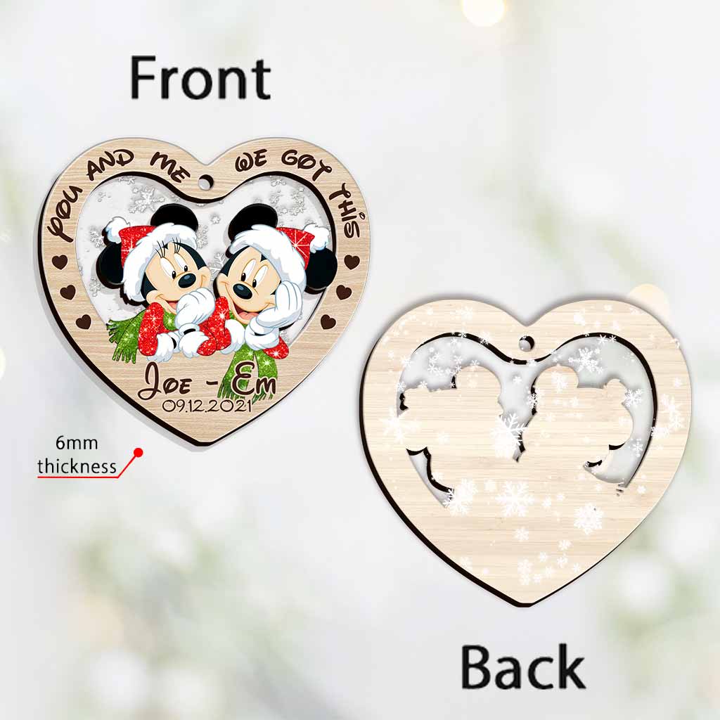 Personalized Christmas Couple Ornament Custom Name Gift Layers Mix Ornament GradoCreations