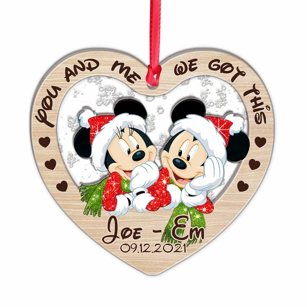 Personalized Christmas Couple Ornament Custom Name Gift Layers Mix Ornament GradoCreations
