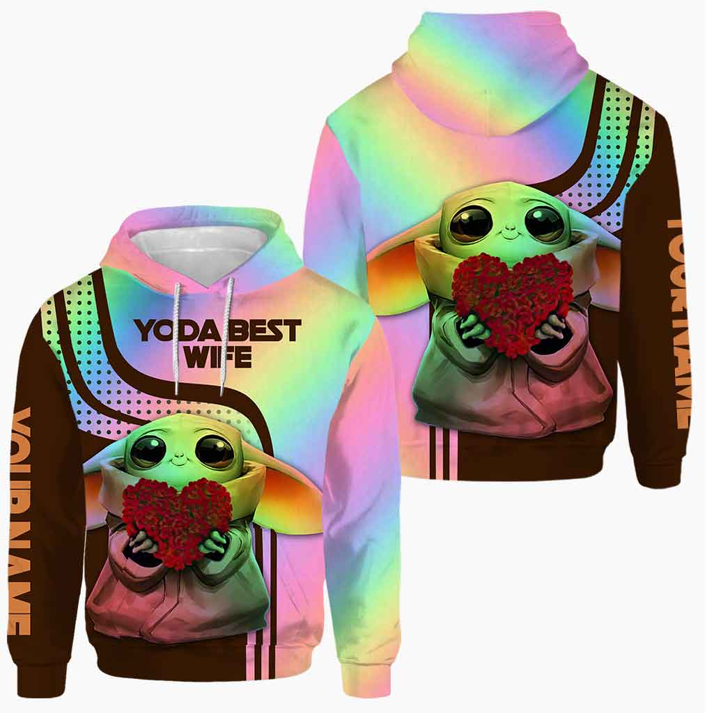 Personalized Yoda Best Wife Hoodie & Leggings Set Gift Hoodie & Leggings GradoCreations