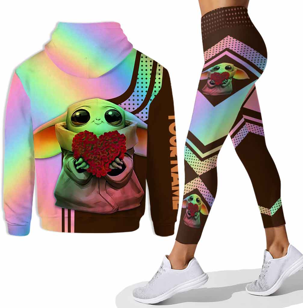 Personalized Yoda Best Wife Hoodie & Leggings Set Gift Hoodie & Leggings GradoCreations