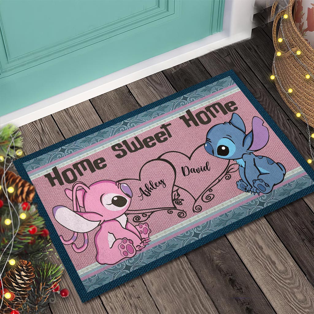 Personalized Doormat Home Sweet Home Gift for Couple Doormat GradoCreations
