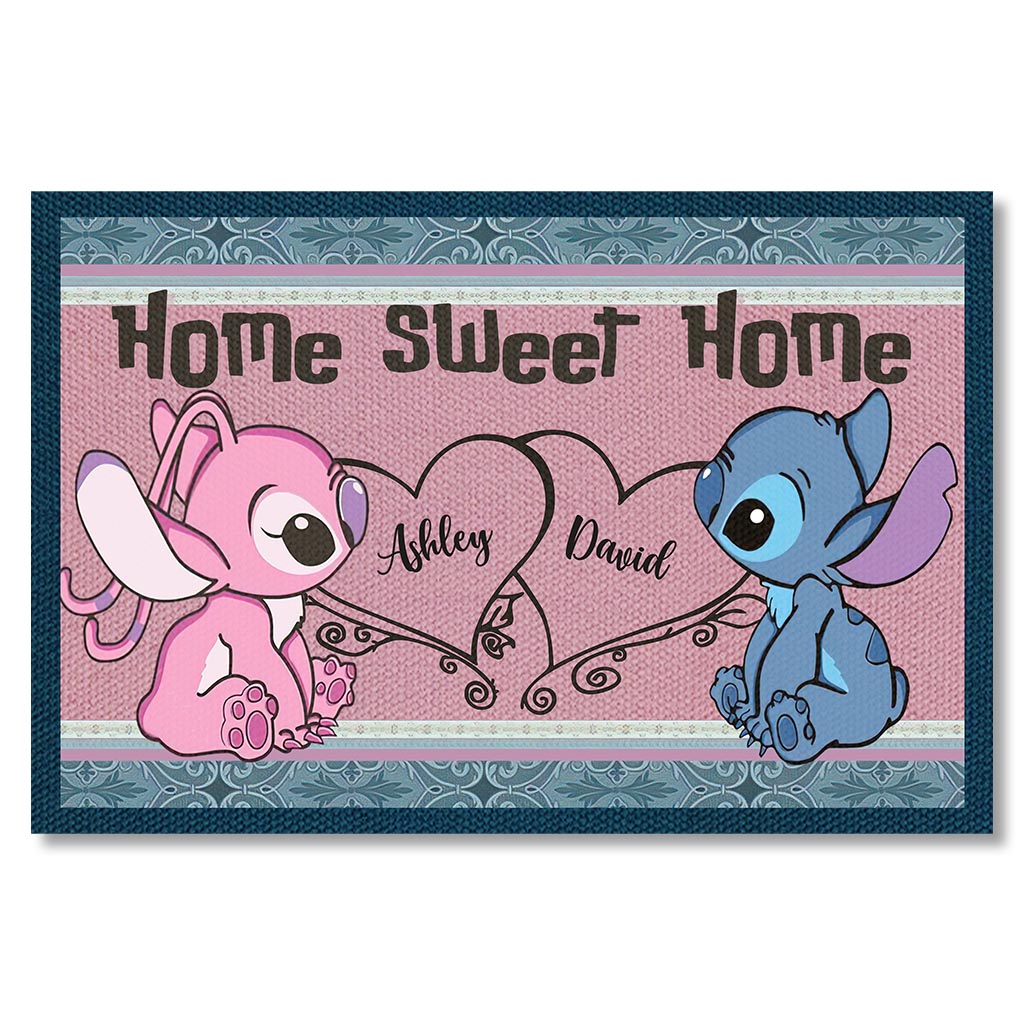 Personalized Doormat Home Sweet Home Gift for Couple Doormat GradoCreations