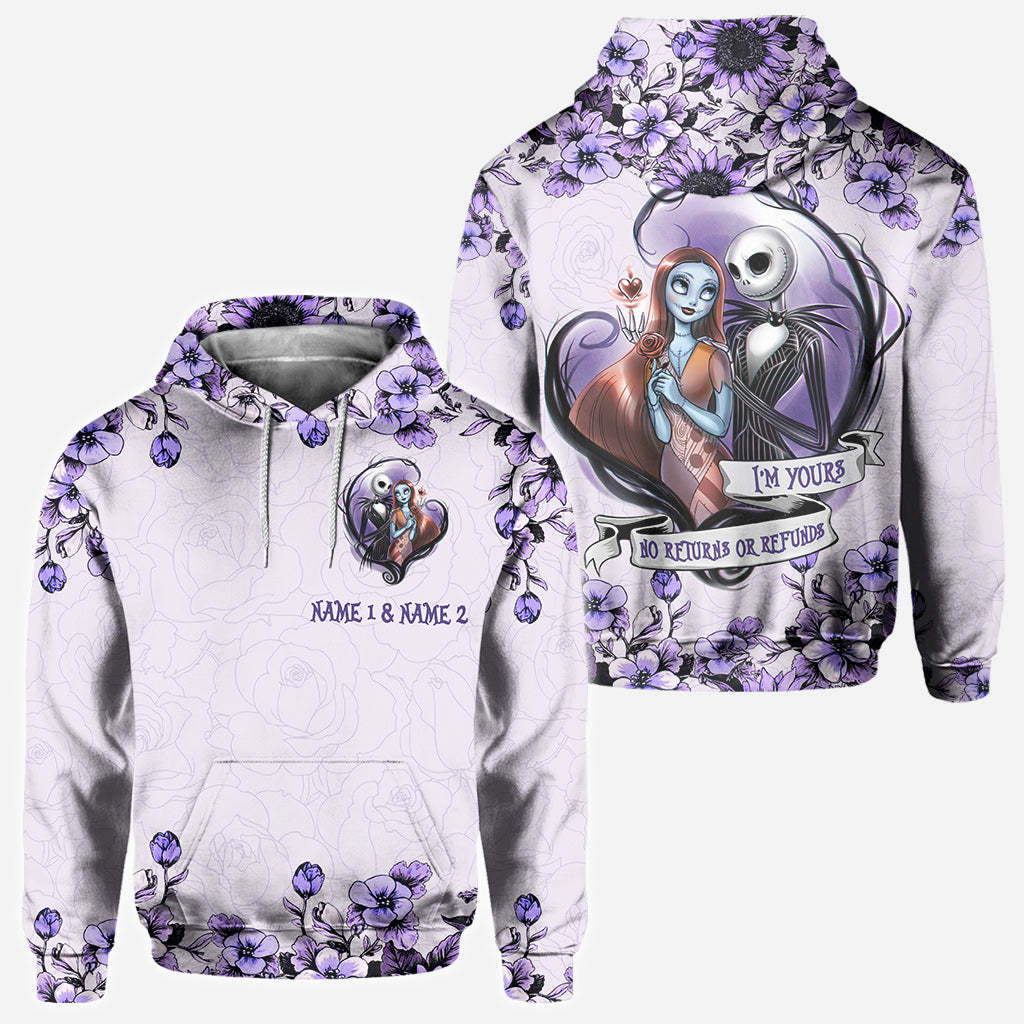 Personalized All Over Hoodie Couple Gift I'm Yours Custom Names All Over Shirt GradoCreations