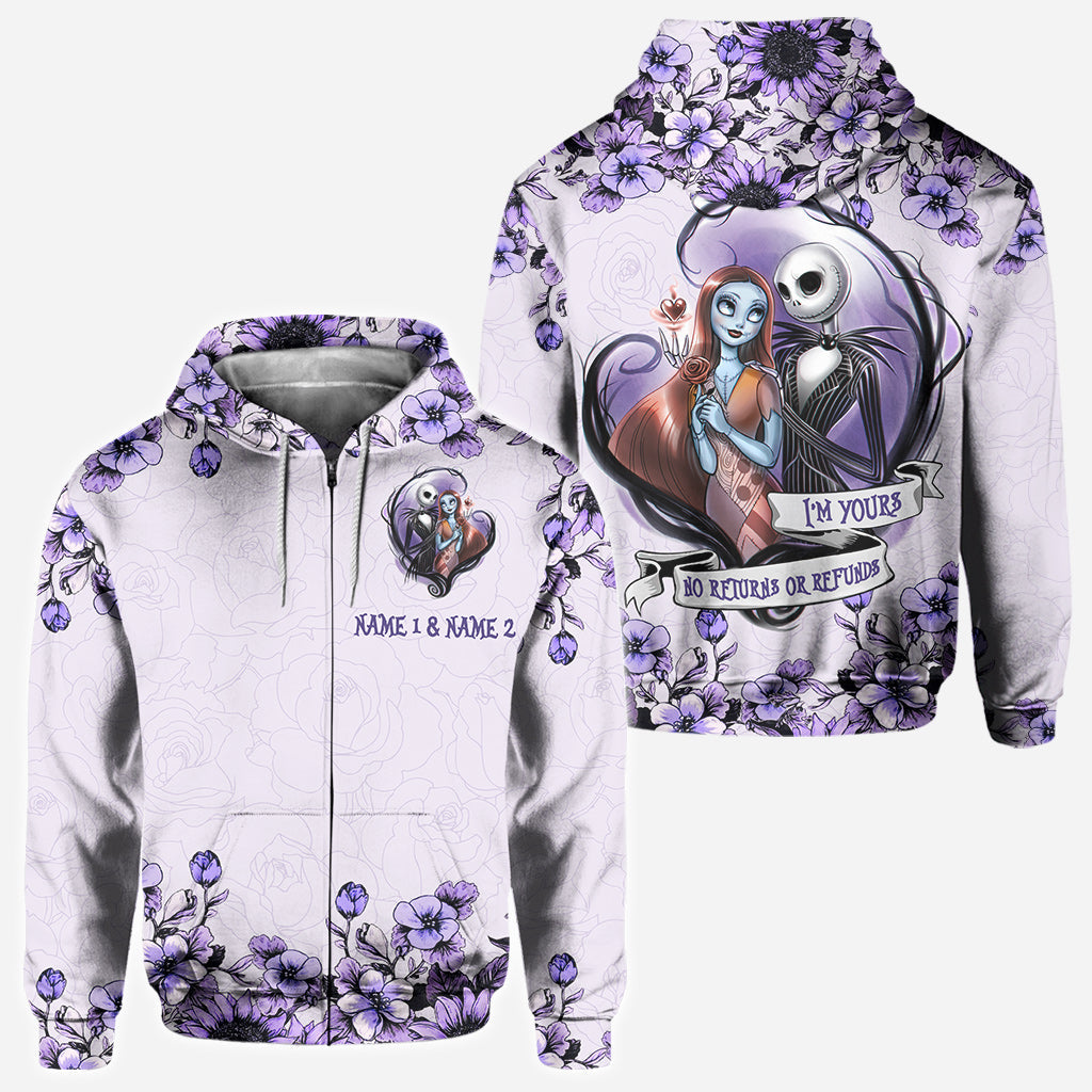 Personalized All Over Hoodie Couple Gift I'm Yours Custom Names All Over Shirt GradoCreations