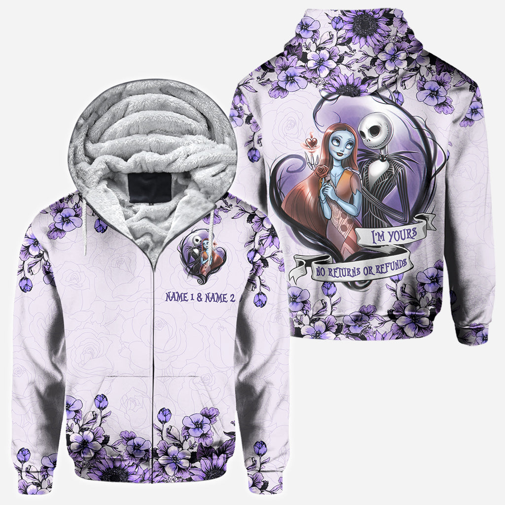 Personalized All Over Hoodie Couple Gift I'm Yours Custom Names All Over Shirt GradoCreations