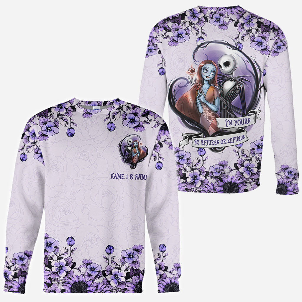 Personalized All Over Hoodie Couple Gift I'm Yours Custom Names All Over Shirt GradoCreations