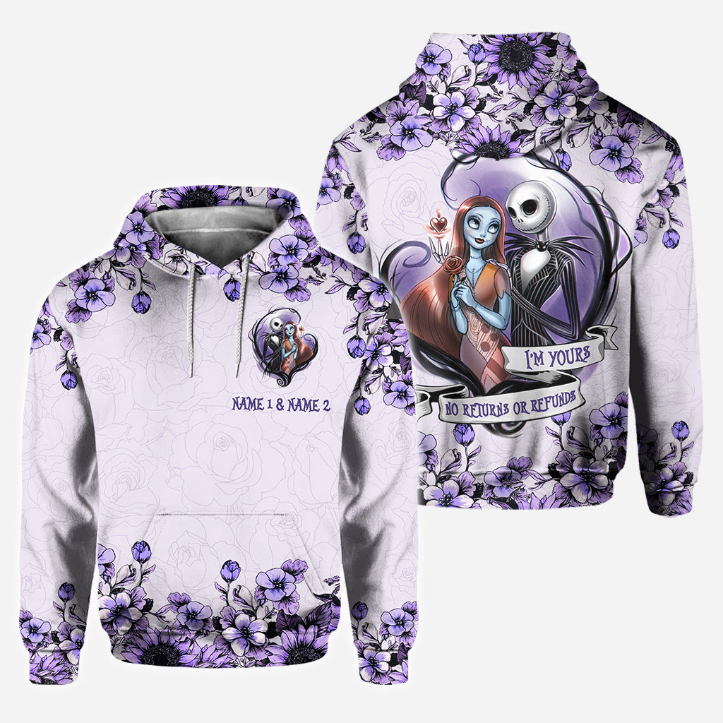 Personalized All Over Hoodie Couple Gift I'm Yours Custom Names All Over Shirt GradoCreations