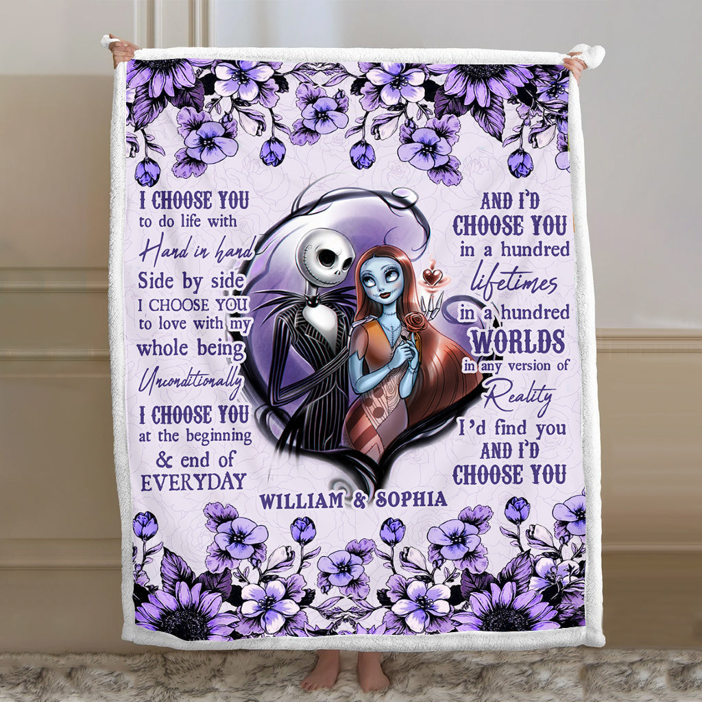 Personalized Couple Blanket with Custom Names for Wedding or Anniversary Blanket GradoCreations