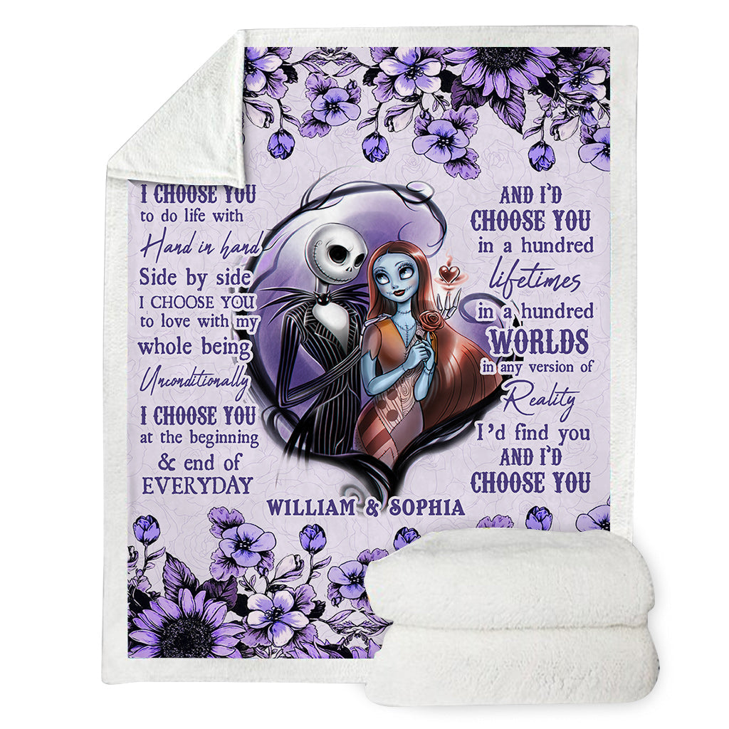Personalized Couple Blanket with Custom Names for Wedding or Anniversary Blanket GradoCreations