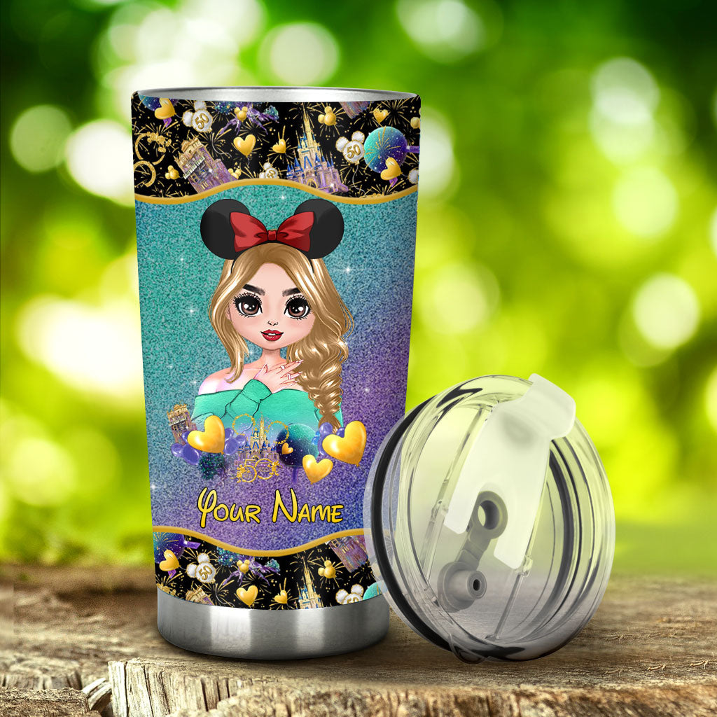 Personalized Glitter Tumbler Custom Name Magical Girl Gift Tumbler GradoCreations