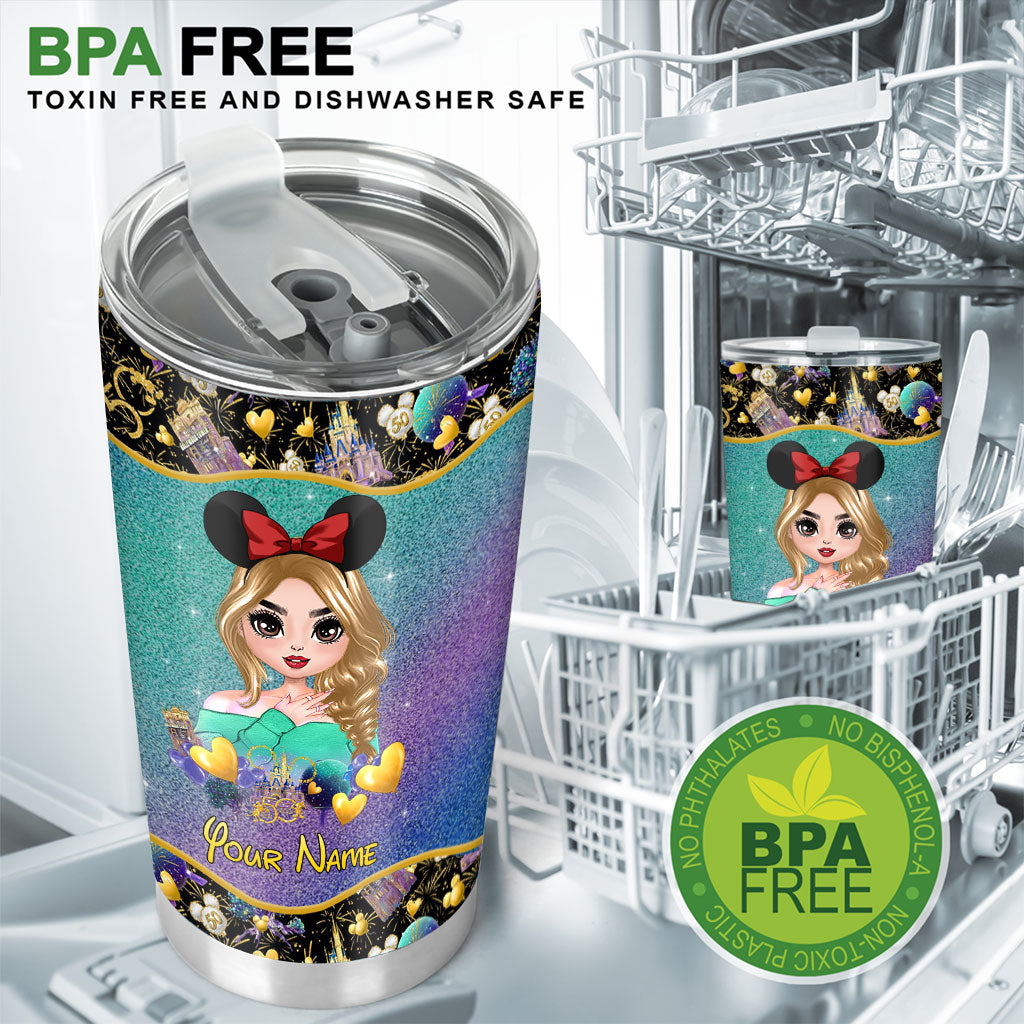 Personalized Glitter Tumbler Custom Name Magical Girl Gift Tumbler GradoCreations