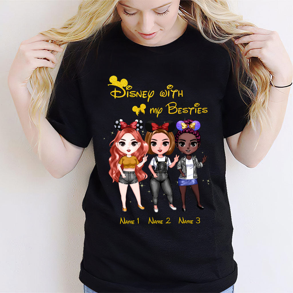 Personalized Disney Besties T-shirt & Hoodie Custom Names Gift T-shirt & Hoodie GradoCreations