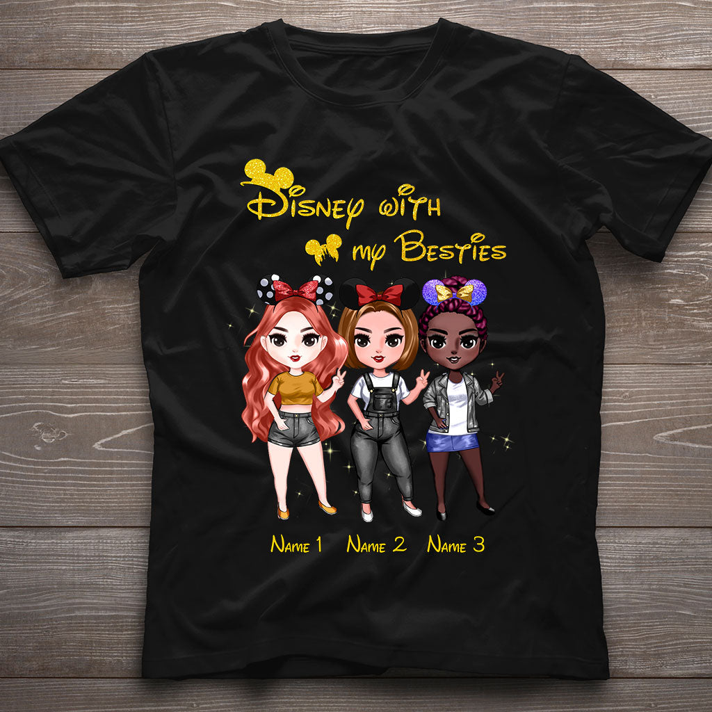 Personalized Disney Besties T-shirt & Hoodie Custom Names Gift T-shirt & Hoodie GradoCreations