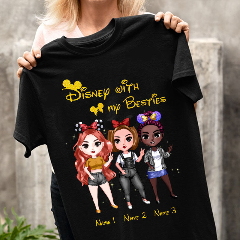 Personalized Disney Besties T-shirt & Hoodie Custom Names Gift T-shirt & Hoodie GradoCreations