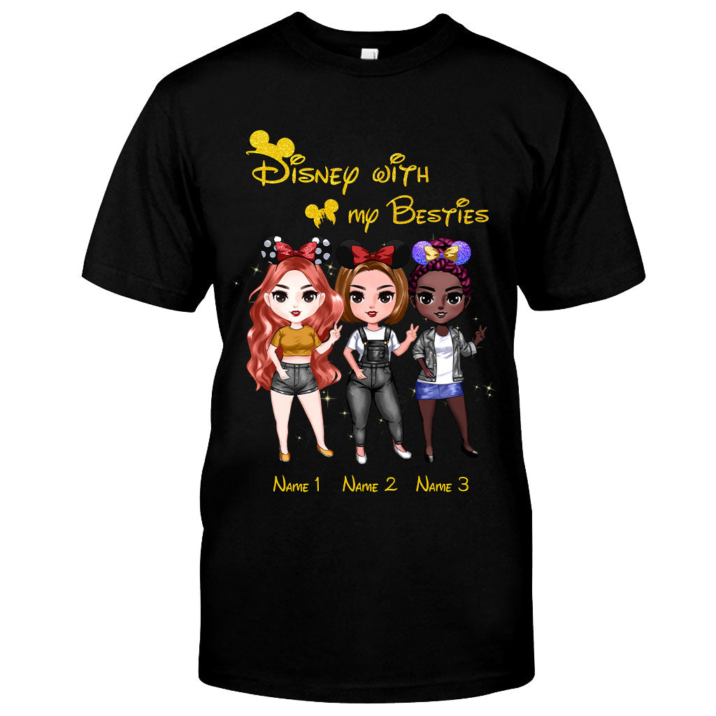 Personalized Disney Besties T-shirt & Hoodie Custom Names Gift T-shirt & Hoodie GradoCreations
