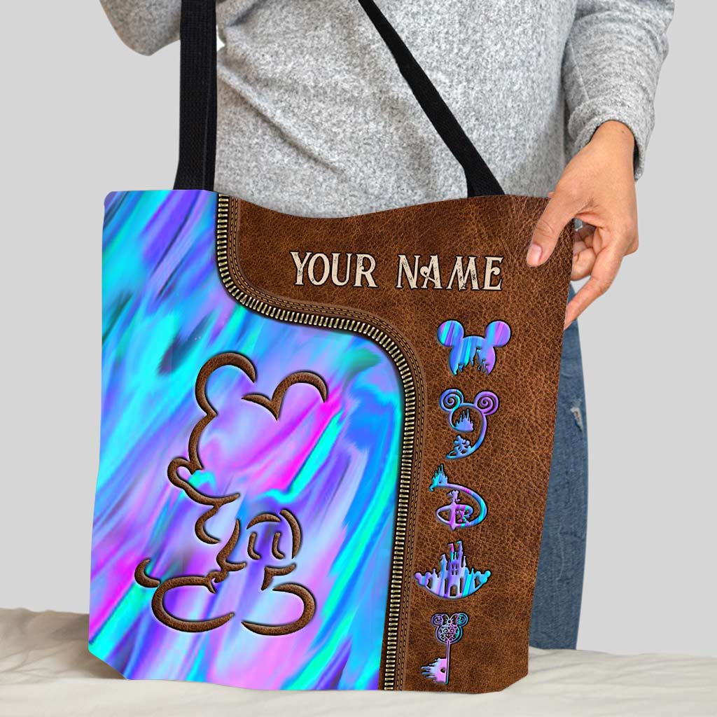 Personalized Love Mouse Ears Tote Bag Custom Name Gift for Her Tote Bag GradoCreations