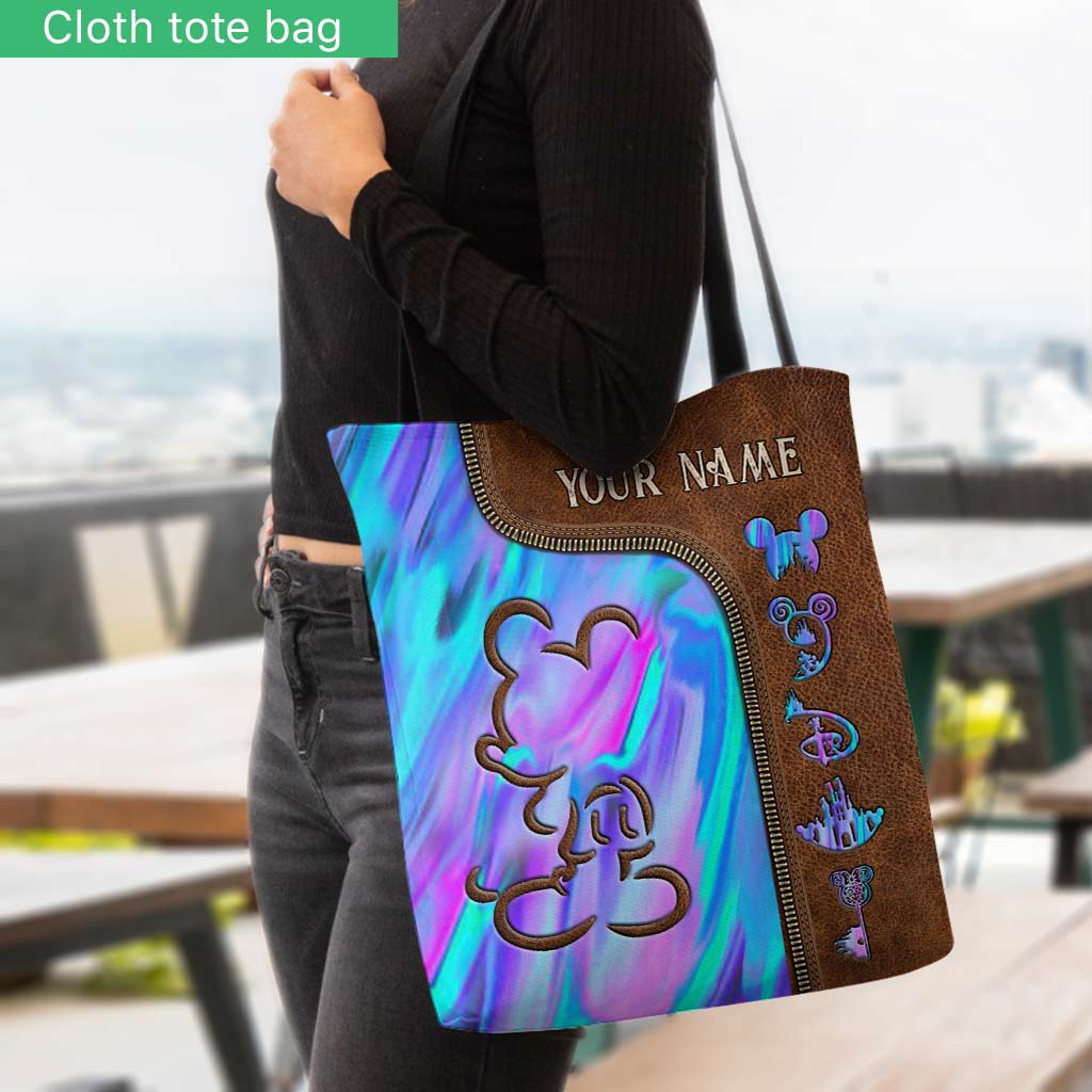 Personalized Love Mouse Ears Tote Bag Custom Name Gift for Her Tote Bag GradoCreations