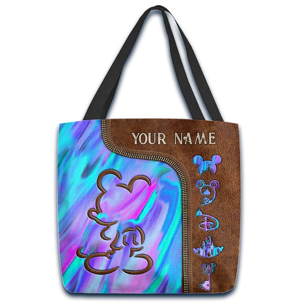 Personalized Love Mouse Ears Tote Bag Custom Name Gift for Her Tote Bag GradoCreations